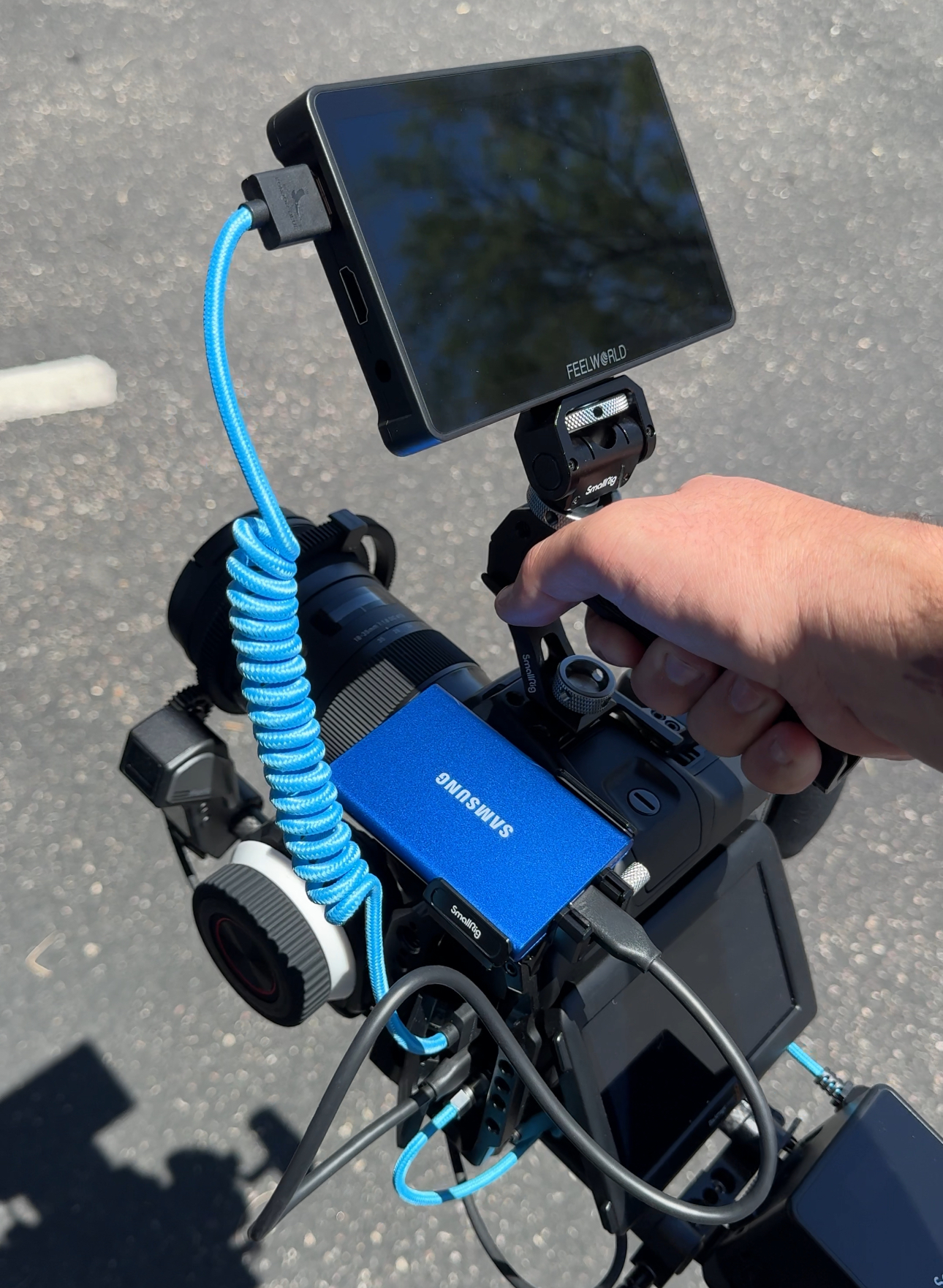 SSD Clamp for Cage for BMCC 6K with Samsung T5 / | SmallRig