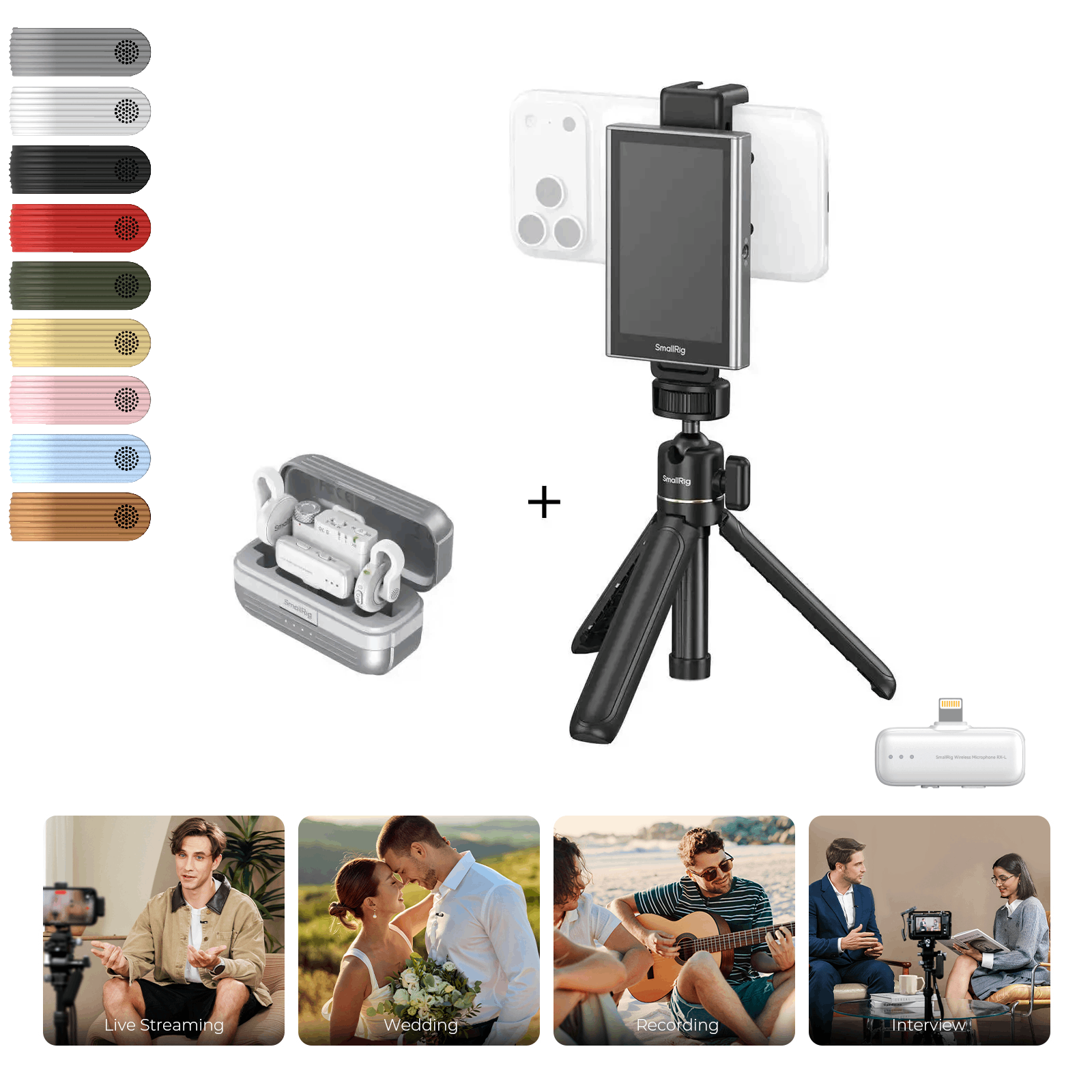 S70 Wireless Microphone | Ultra-Thin | 984ft Range | SmallRig