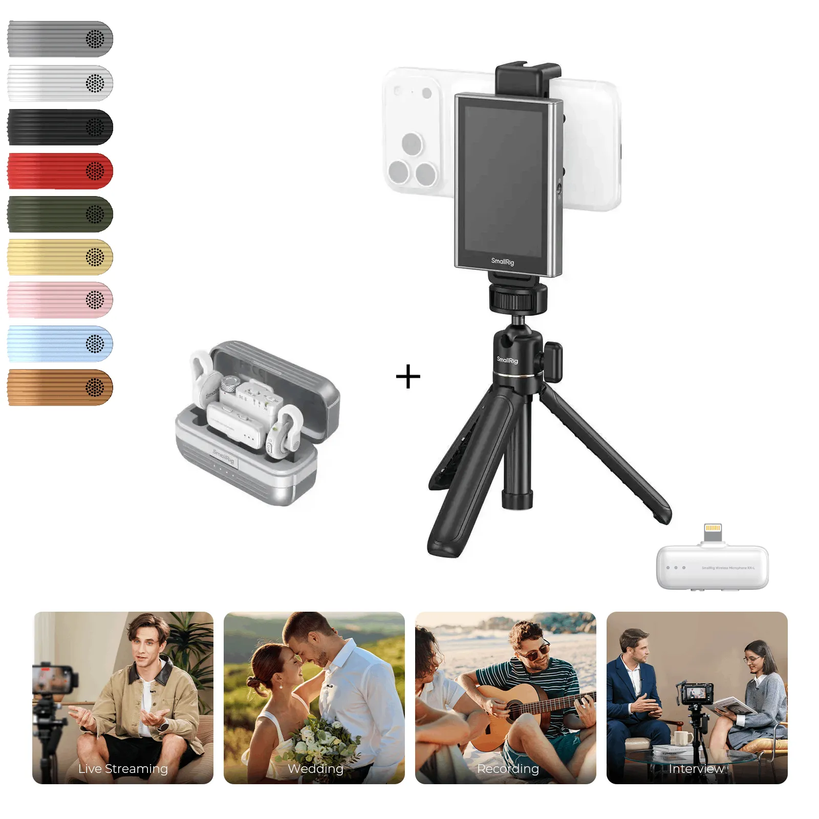 S70 Wireless Microphone | Ultra-Thin | 984ft Range | SmallRig
