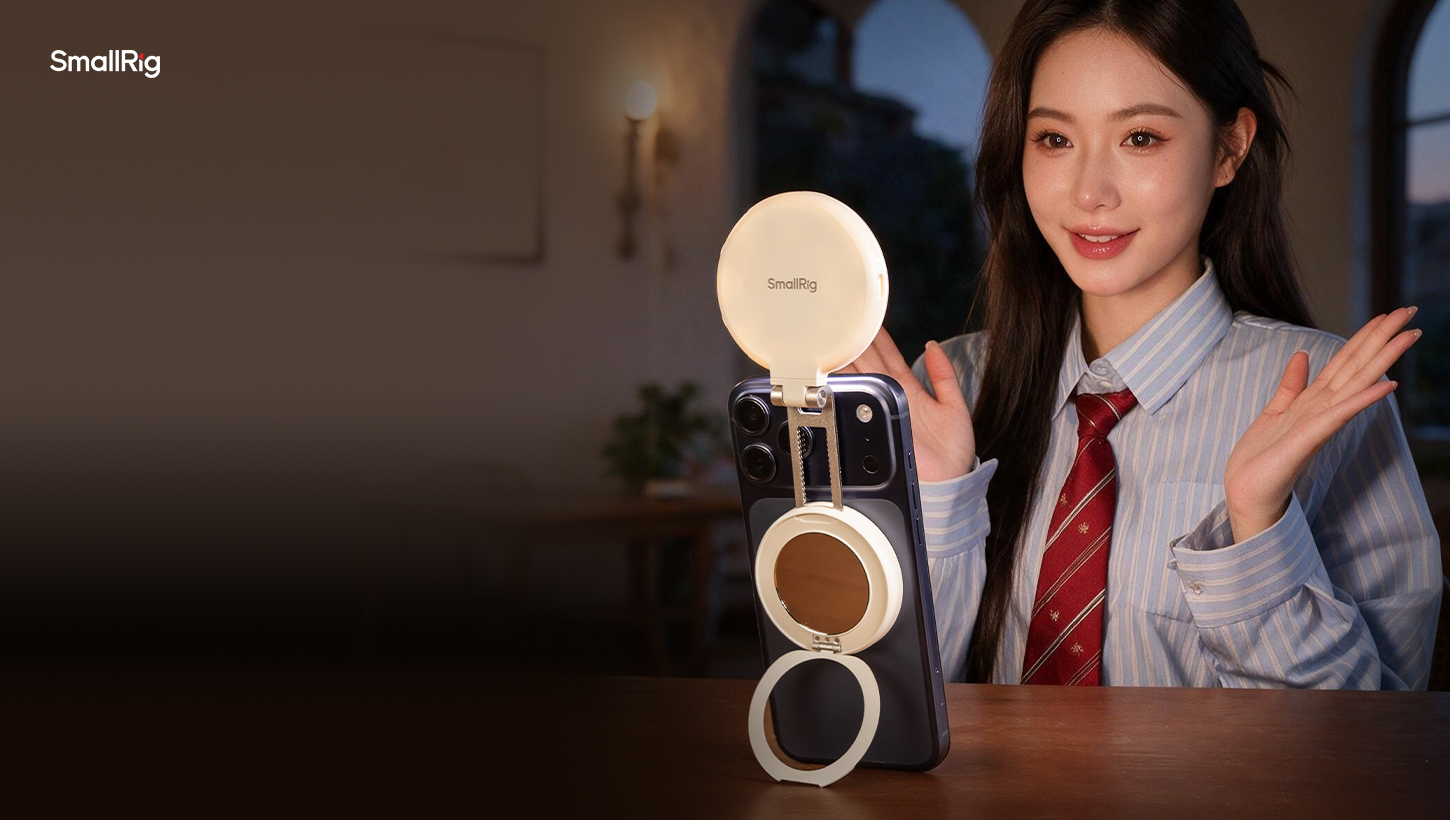 Category/Lighting System/Pocket Led Video Lights M2 LED Light with Magnetic Mount and Support for Phones-SKU:6277/