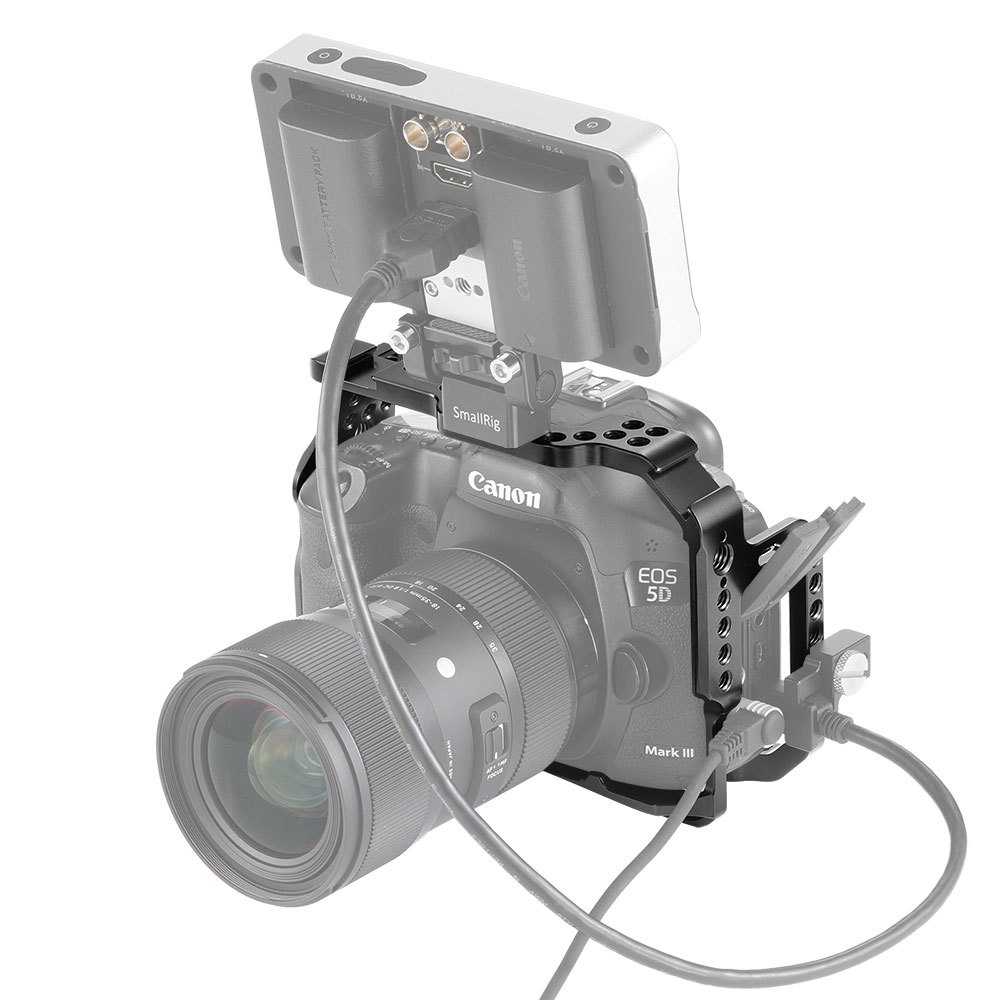 Gabbia Rig Per Canon EOS 5D IV / 5D4 Con NATO Rail E Piastra Arca Svizzera &ndash; Alluminio CozyShot
