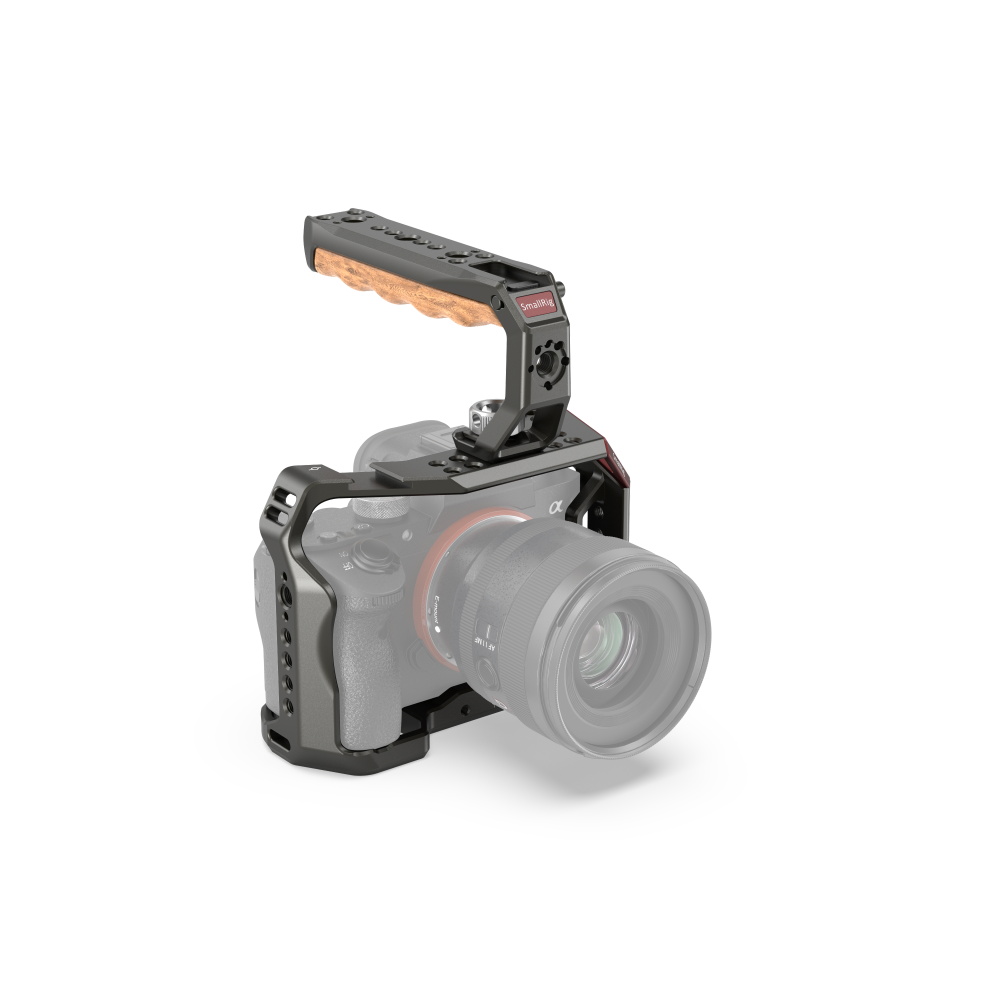 Sony A7 III Cage Kit | Dark Olive Wood Handle | SmallRig