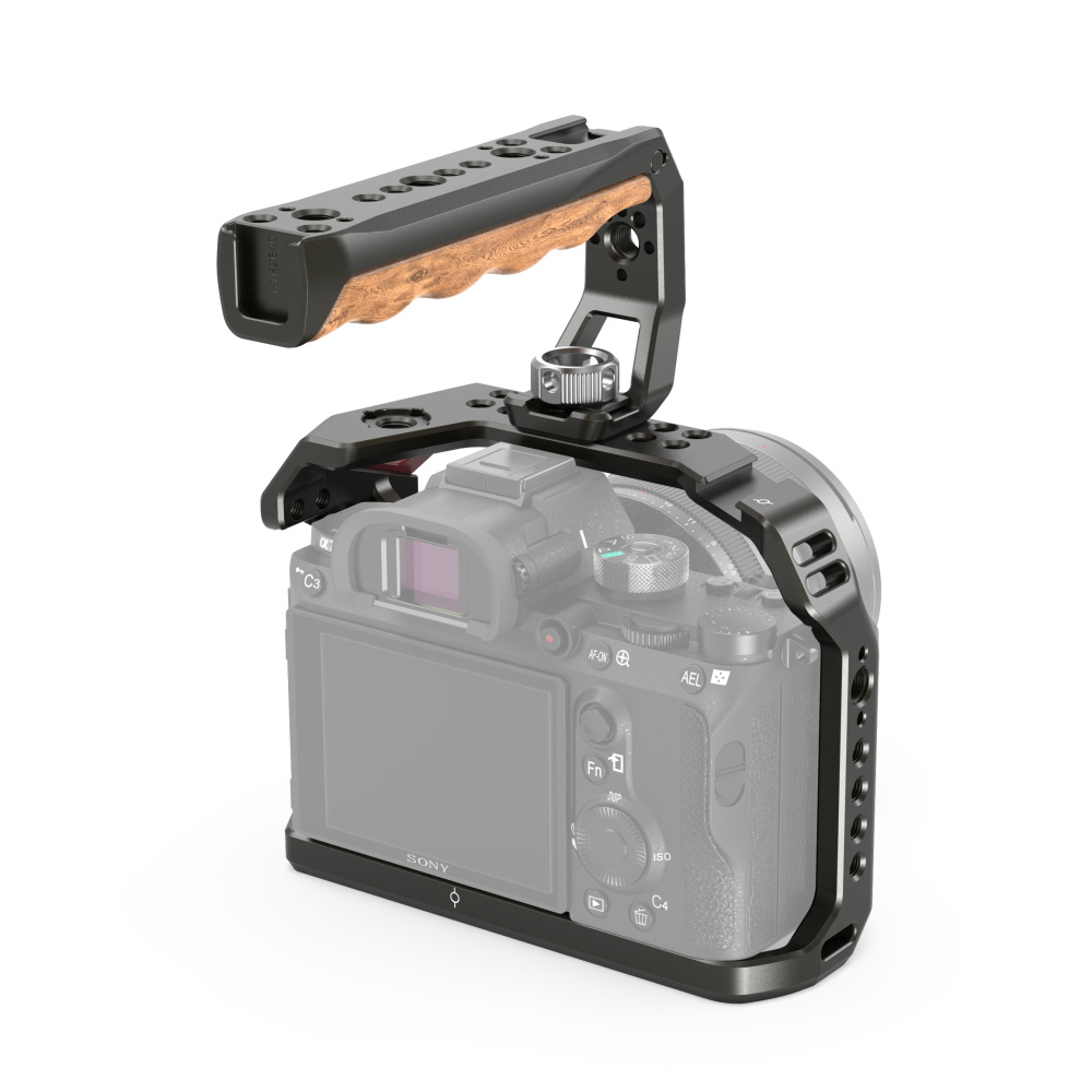 Sony A7 III Cage Kit | Dark Olive Wood Handle | SmallRig