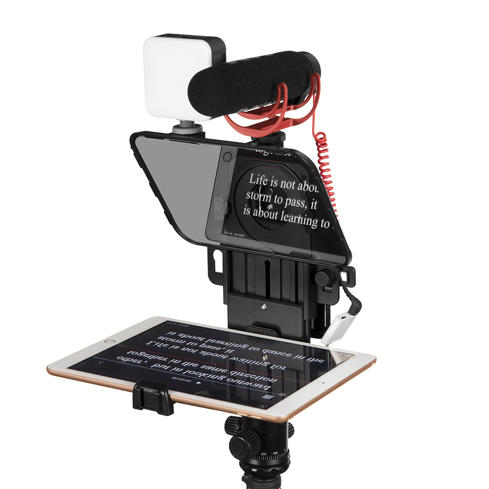 x Desview Portable Tablet / Smartphone / DSLR Teleprompter TP10