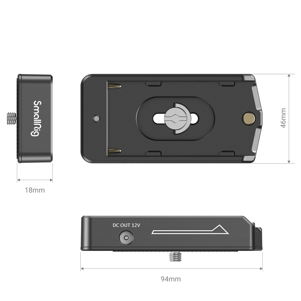 CITYORK NP-F Batterie-Adapterplatte – Kompatibel Mit Sony NP-F Akkus, Mit USB-C & LED-Anzeige