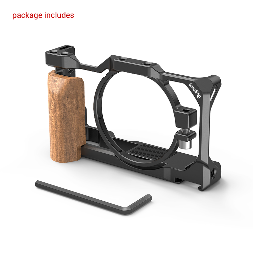 Sony ZV1 Cage | Wooden Grip & Accessory Mounts | SmallRig