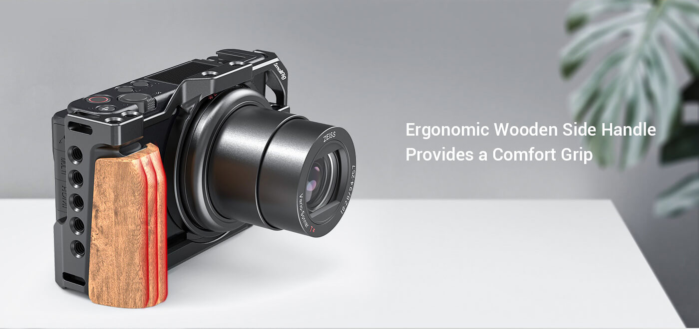 Sony ZV1 Cage | Wooden Grip & Accessory Mounts | SmallRig