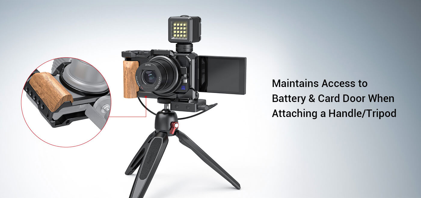 Sony ZV1 Cage | Wooden Grip & Accessory Mounts | SmallRig