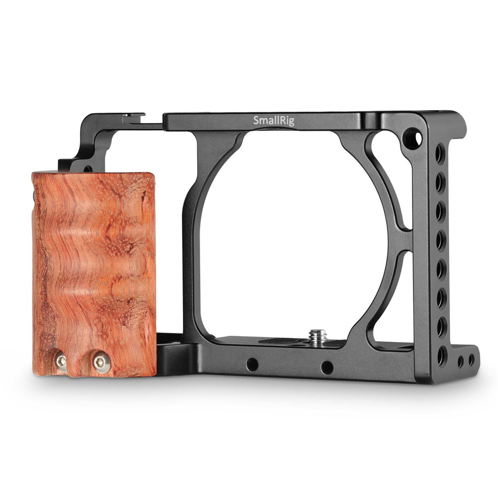 Sony A6000/A6300 Camera Cage | Wooden Handgrip | SmallRig