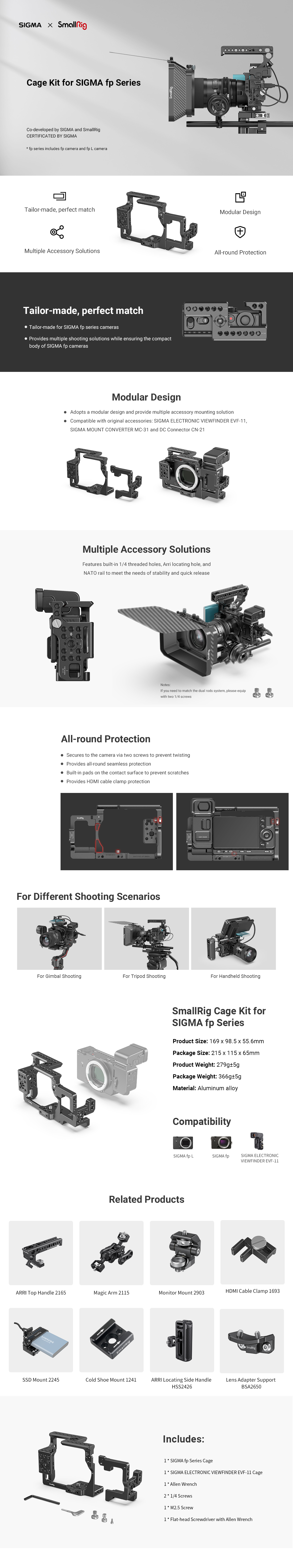 Camera Cage Kit for SIGMA fp Series