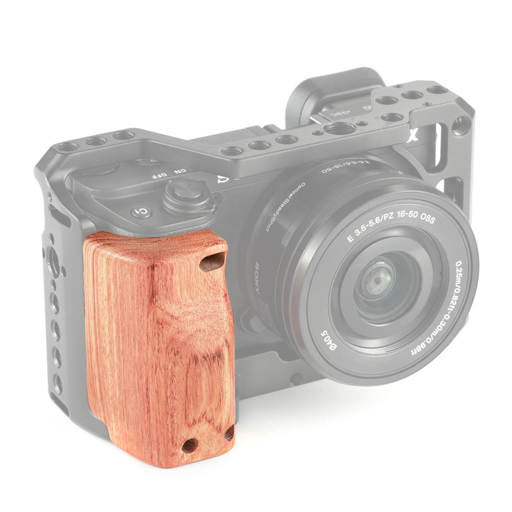 Wooden Handgrip for Sony A6400 Cage