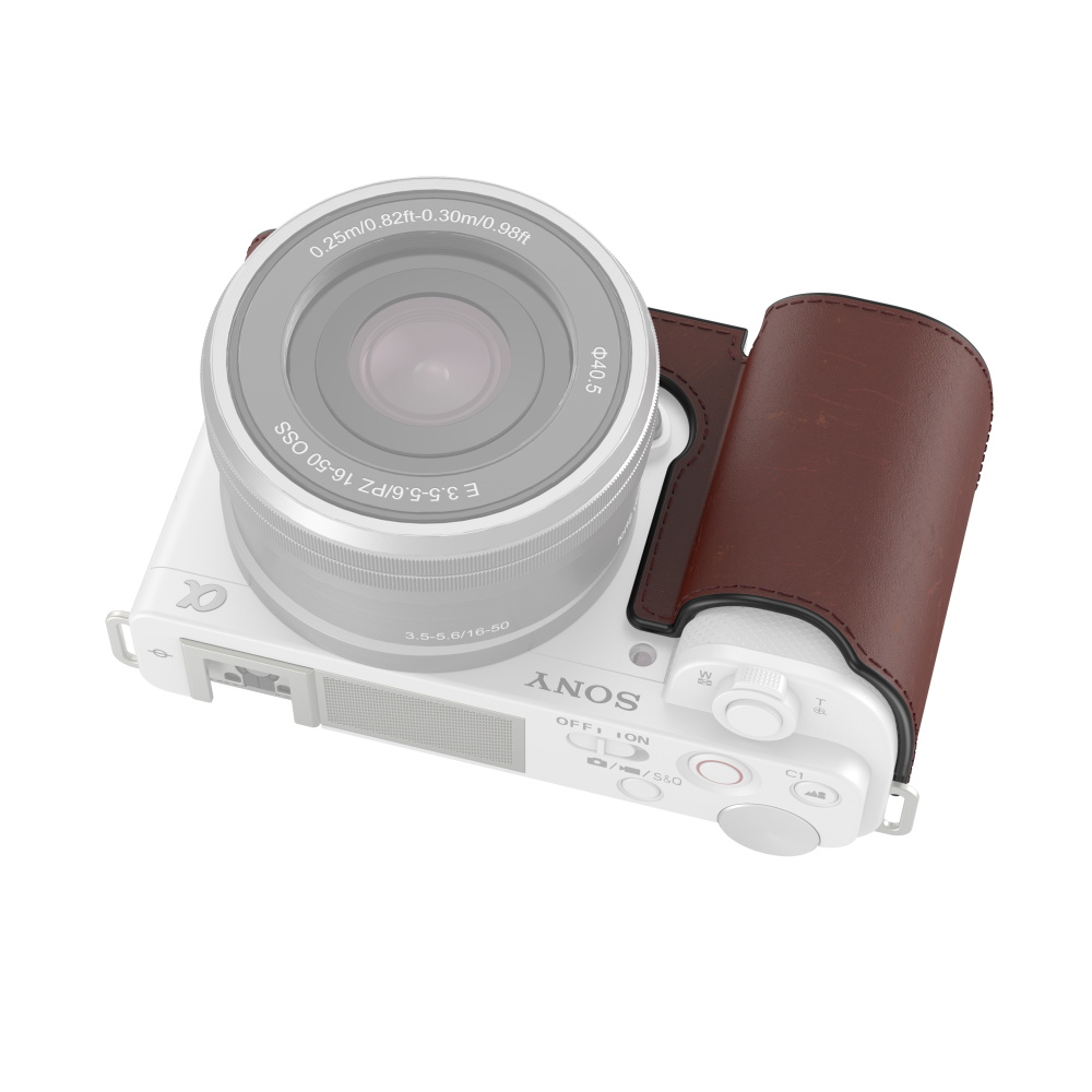 Leather Half Case for Sony ZV-E10 - {