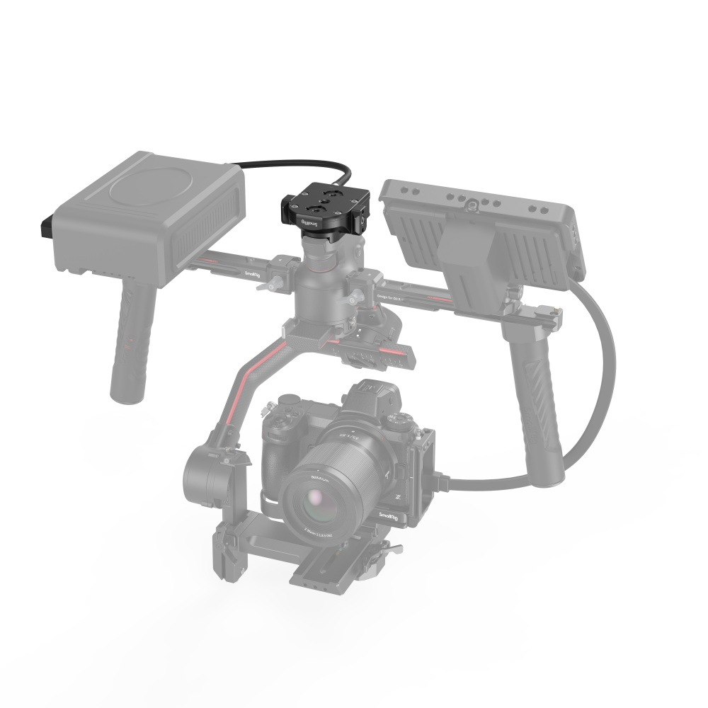 SMALLRIG Draadloze Bedieningshendel voor DJI RS 4 RS 4 Pro RS 2 RS 3 Pro, Opvouwbare Handgreep met Bedieningsmodule, Schroefdraadgaten, Ingebouwde Koude Schoen en NATO-Rail - 3919