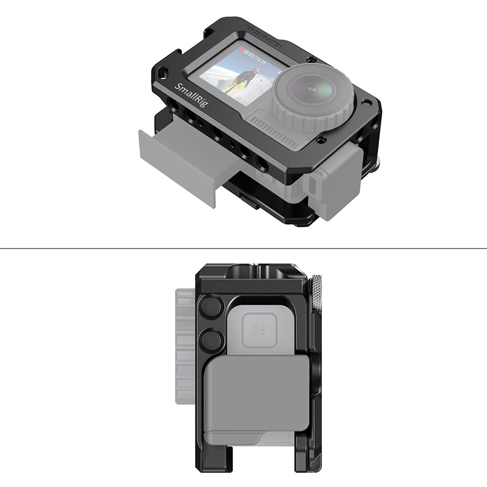 Camera Cage for DJI Osmo Action (Compatible with Microphone Adapter)
