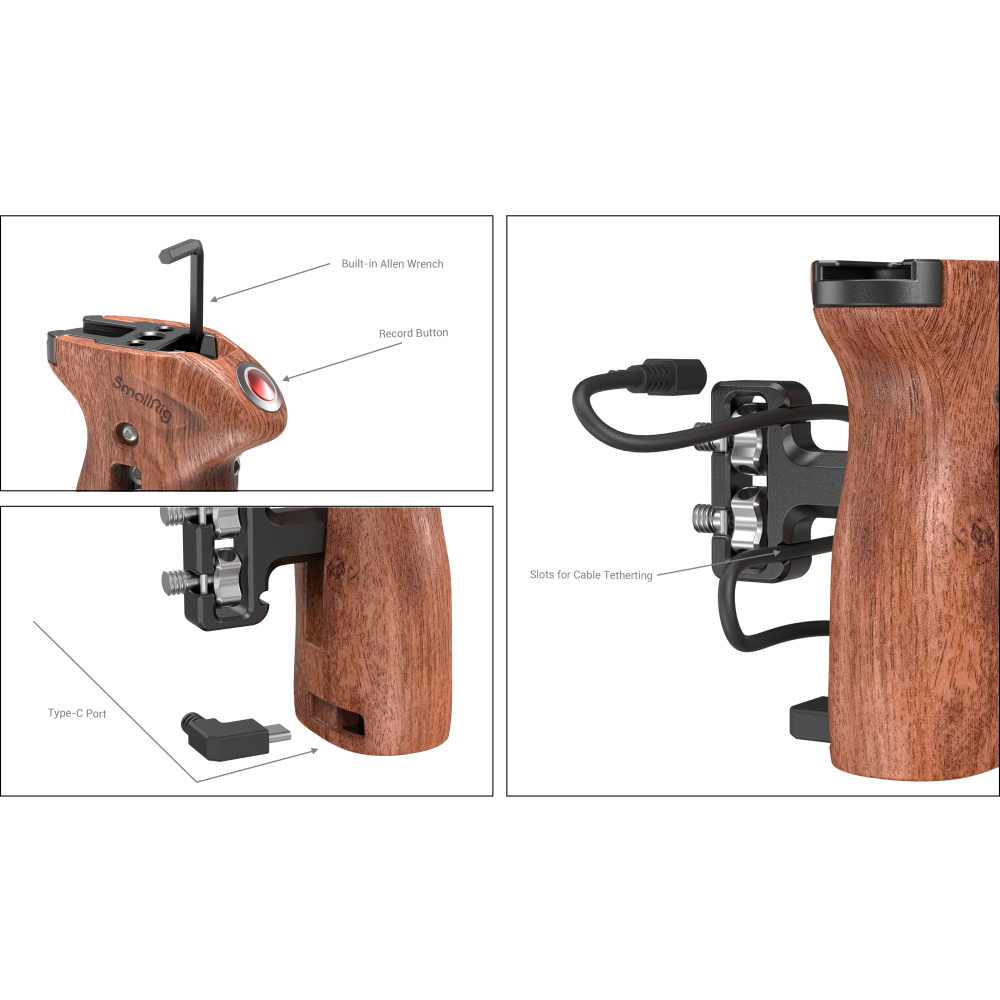 SmallRig NATO Top Handle 3322 With Sony/Panasonic/Fujifilm Camera Record Start/Stop Remote Trigger