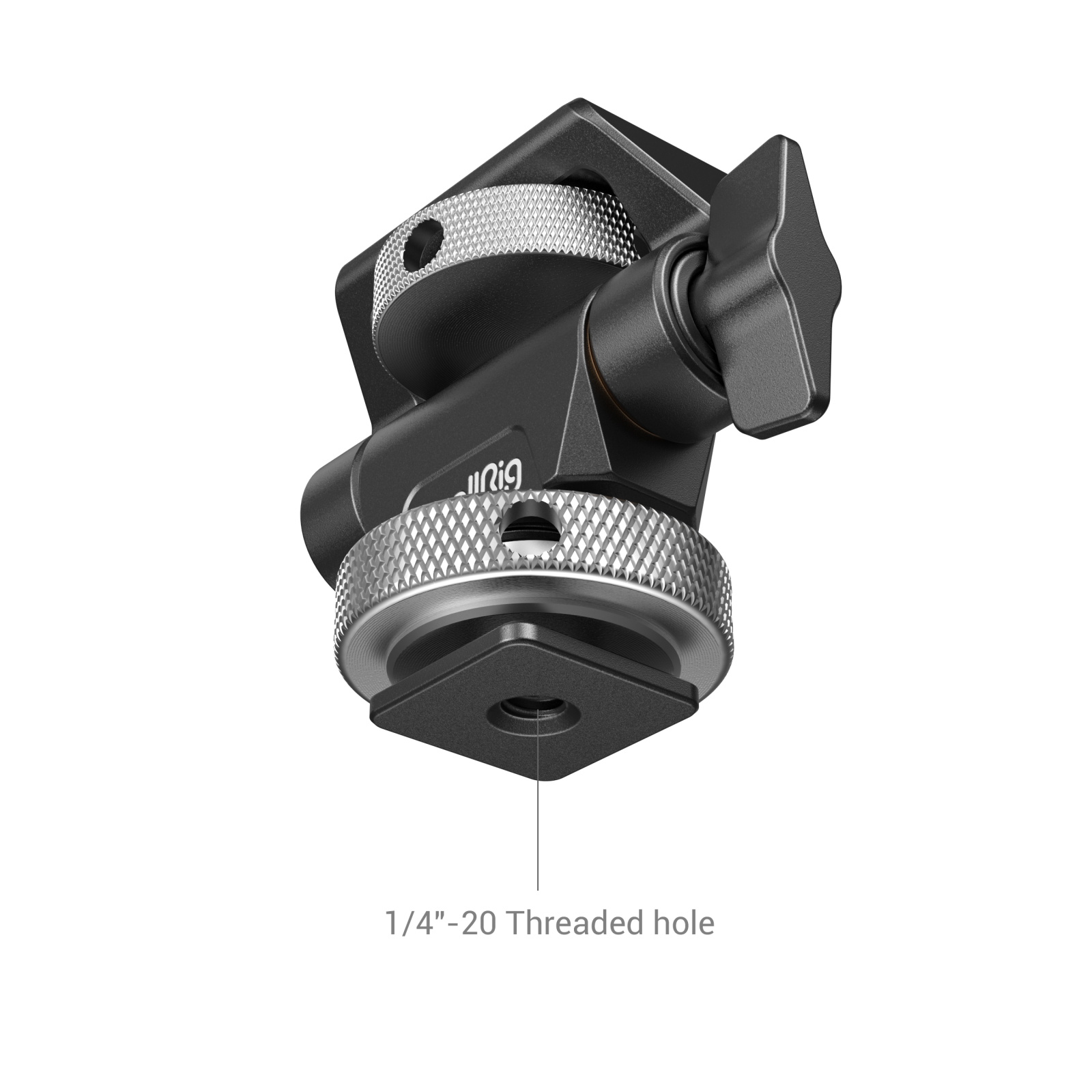 Supporto Per Monitor E Action Camera – Testa Girevole A 180+360°, Attacco Da 1/4″ E Cold Shoe