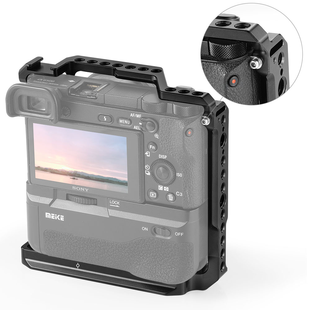 Cage for Sony A6000/A6300/A6400/A6500 with Meike MK-A6300/A6500