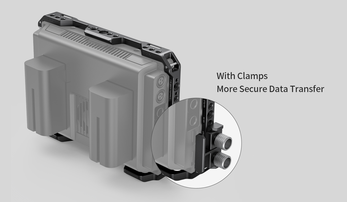 Cage with Sun Hood and HDMI Clamp for Blackmagic Design Cage with Sun Hood and HDMI Clamp for Blackmagic Design