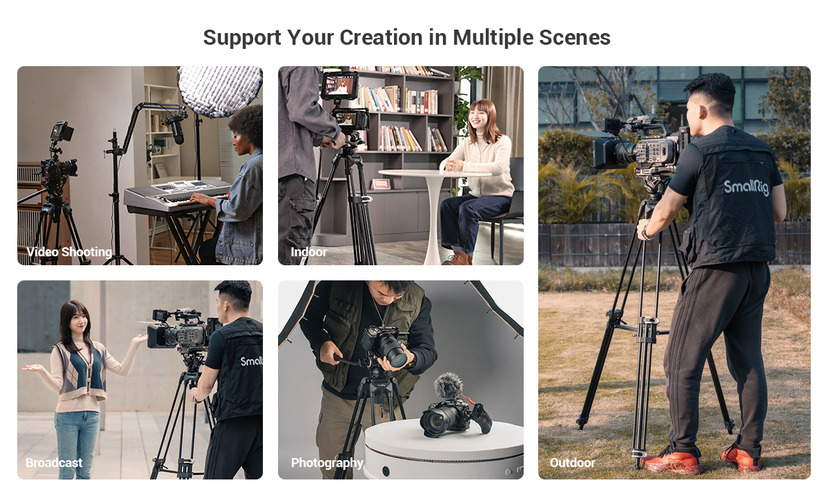 Heavy-Duty Fluid Head Tripod AD-01