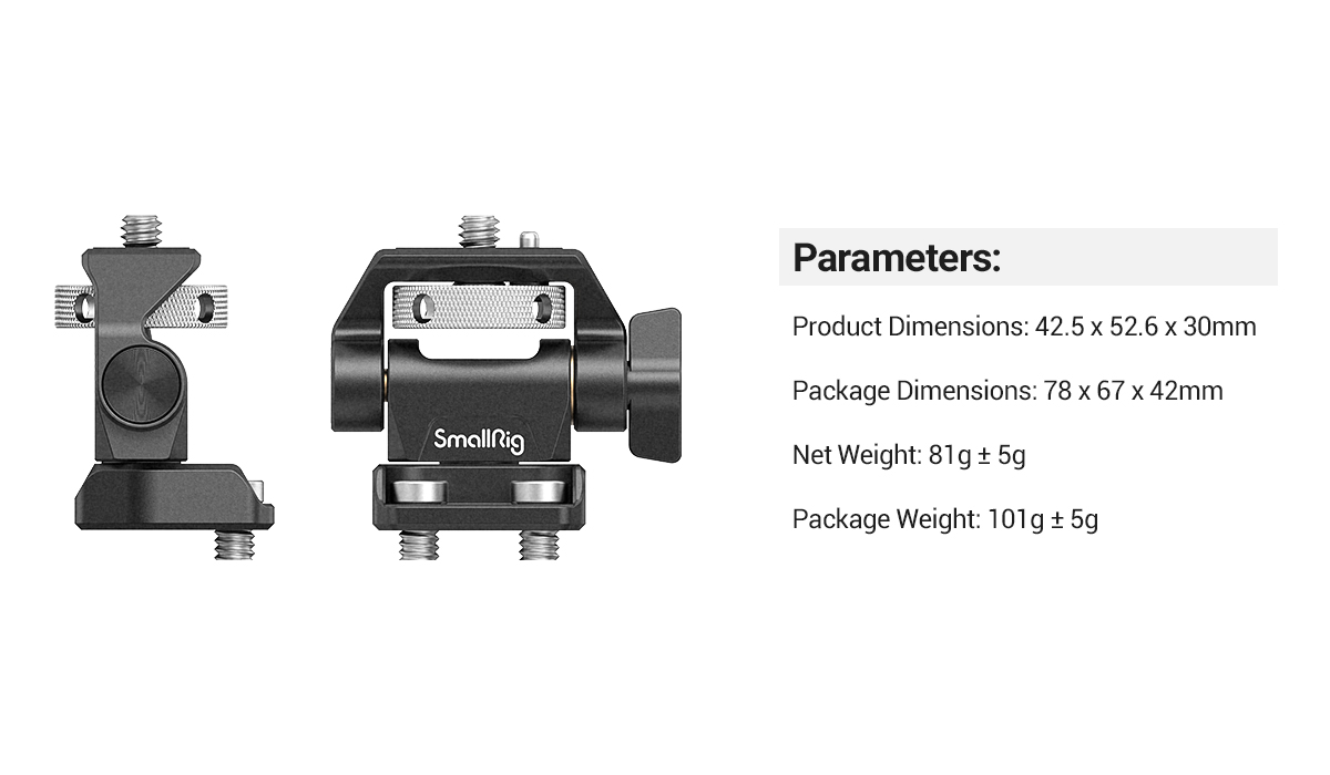 Kondor Blue Mini QR Swivel Tilt Monitor Mount With Arri Pin • LUMIO AV - Canada - View #12