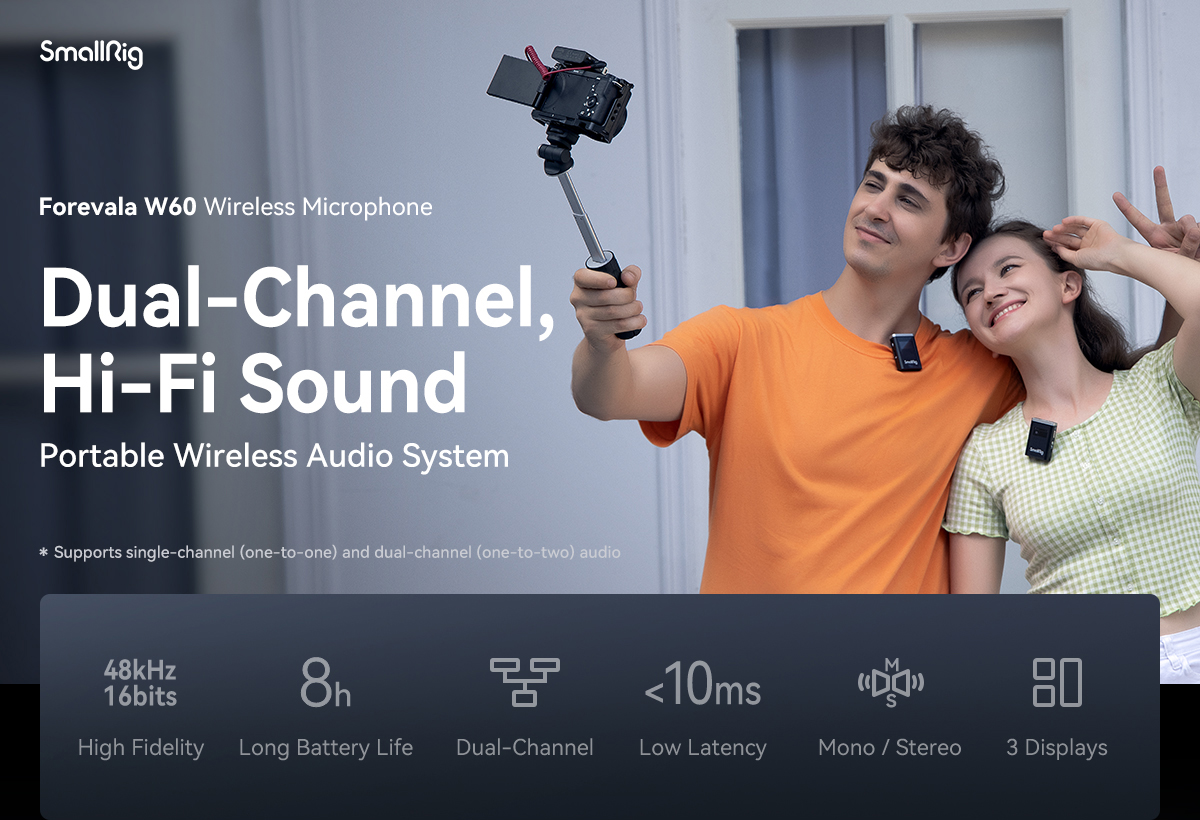 Amazon.com: SMALLRIG SmalRig W60 Wireless Microphone for