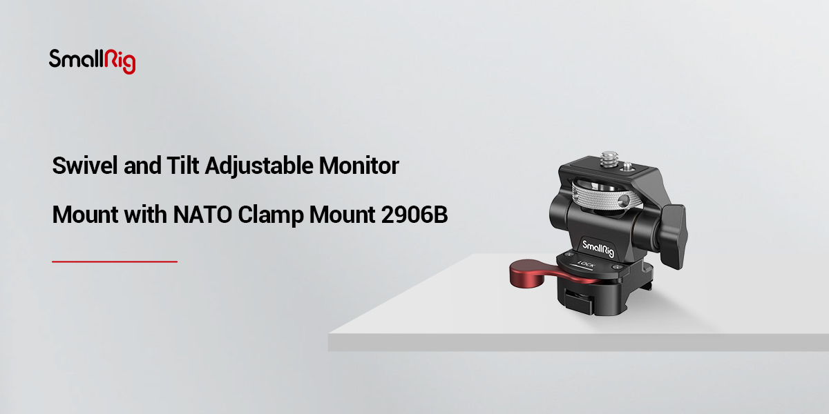 Swivel and Tilt Adjustable Monitor Mount with NATO Clamp Mount