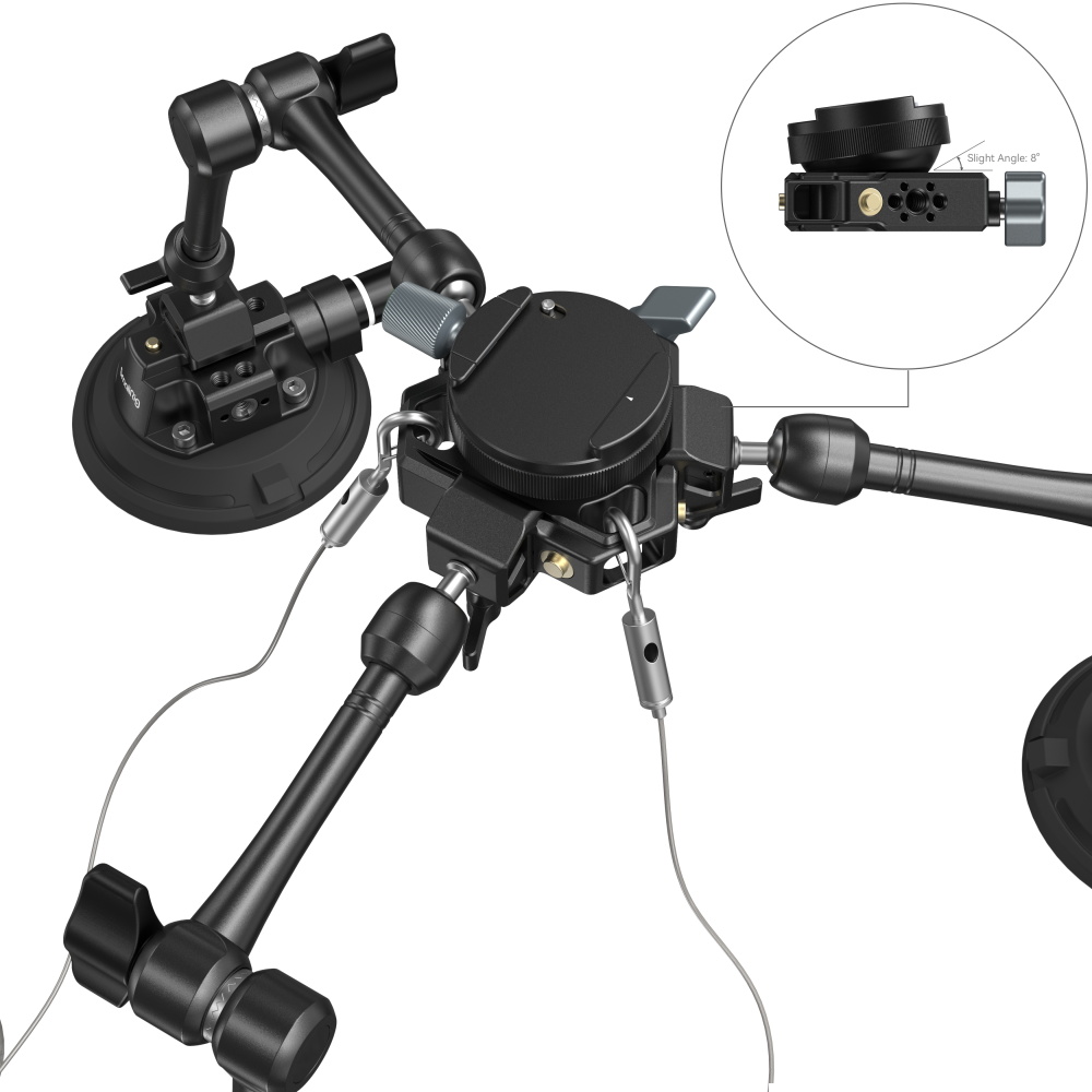 【入手困難・美品】SmallRig 吸盤式カメラマウント SC-15K 3565 Vehicle Suction Mount | 4-Arm Camera Rig | 120kg Load