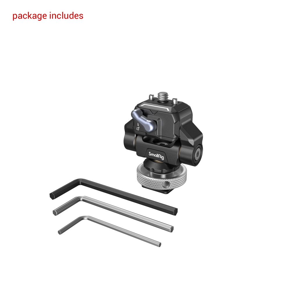 SMALLRIG Supporto Monitor A Sgancio Rapido HawkLock - Girevole 360°, Inclinabile, Per Fotocamera