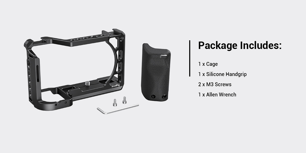 Sony A6400 Camera Cage | Silicone Handle Grip | SmallRig