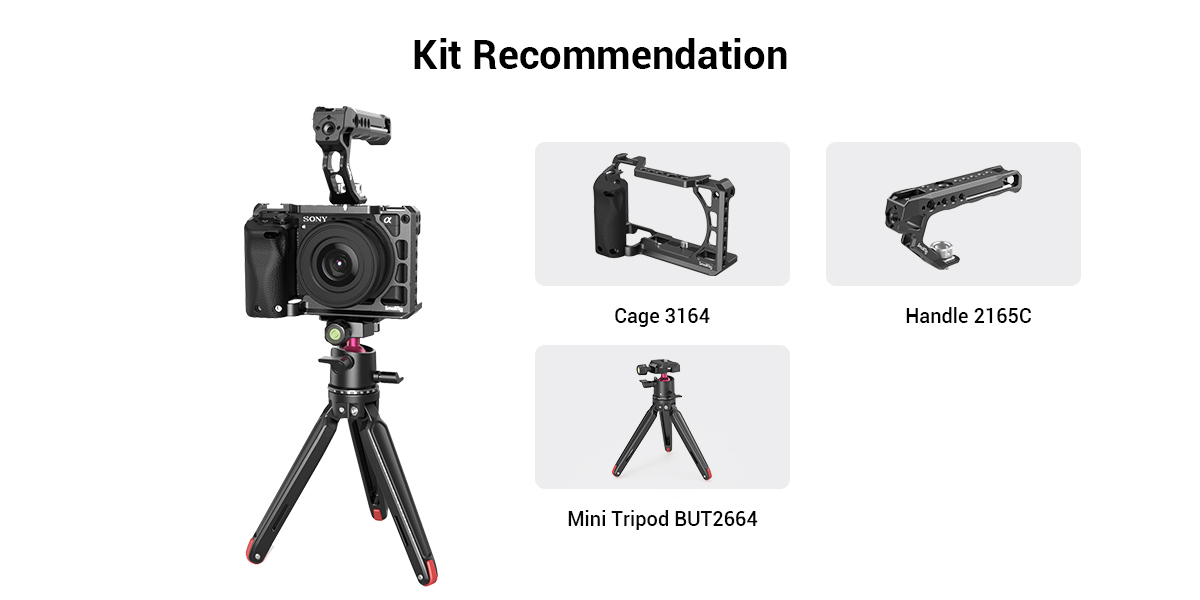 Sony A6400 Camera Cage | Silicone Handle Grip | SmallRig