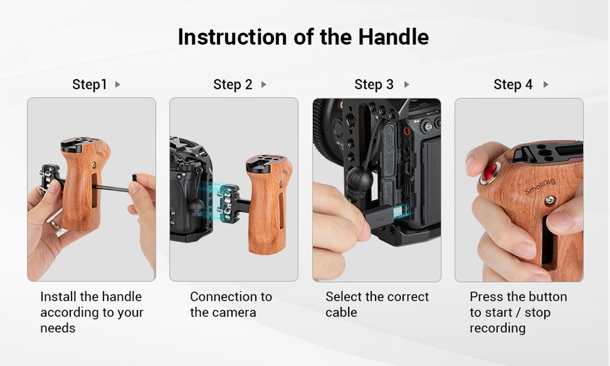 Threaded Side Handle with Record Start/Stop Remote Trigger