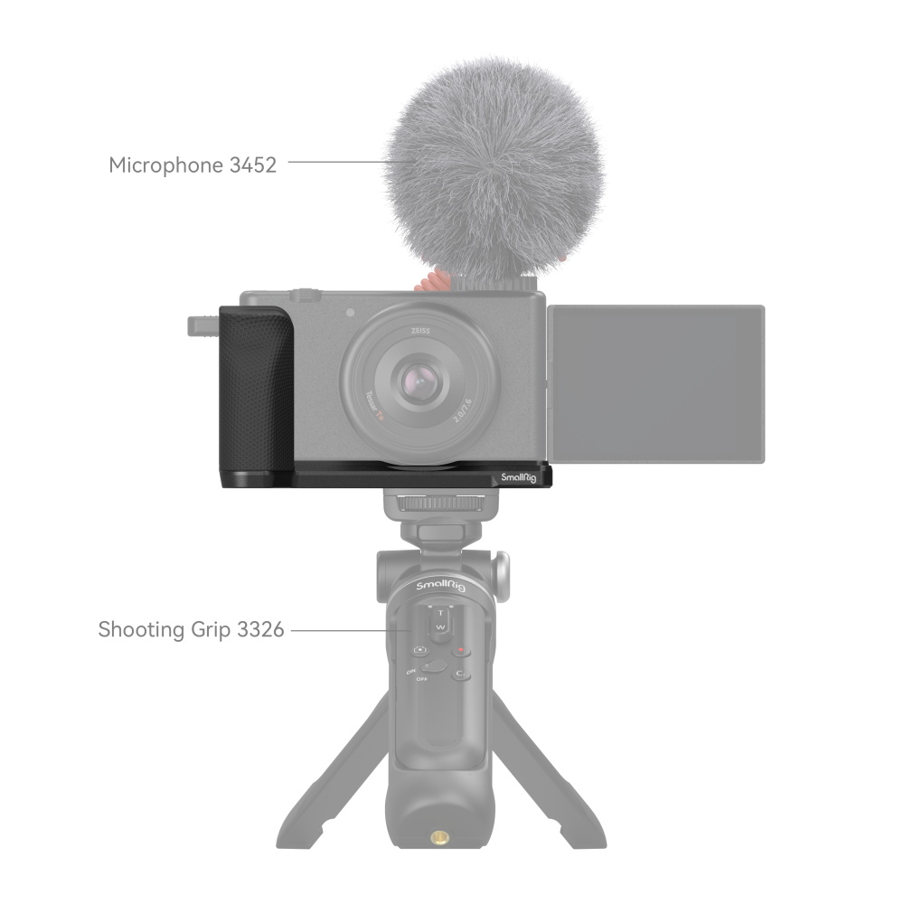SONY VLOGCAM ZV-1 SmallRigグリップ付 Camera Handle ZV-1F | Non-Slip Grip | 1/4