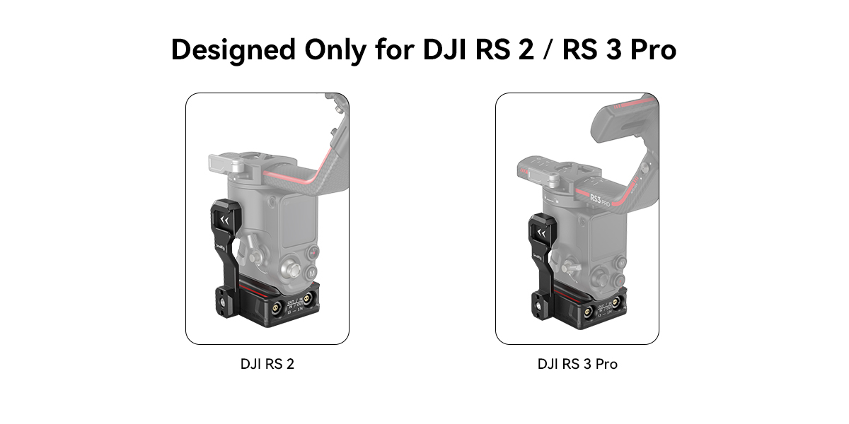 Plaque Base Alimentation SMALLRIG Pour DJI RS 4 Pro/RS 3 Pro/RS 2 | Alimentation Externe D-Tap | Ports OB302 | Fixation Rapide NATO