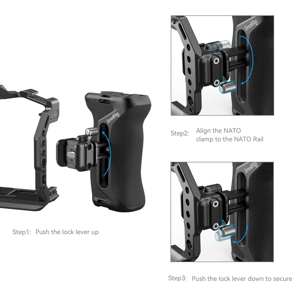 Quick Lock NATO Side Handle for Camera Rigs | Ergonomic Grip