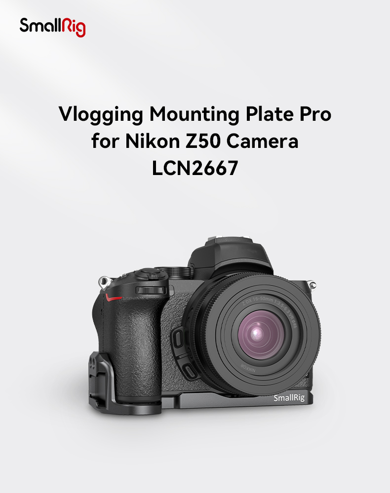 Nikon Z50 Vlogging Plate | Cold Shoe, Screen Access | SmallRig