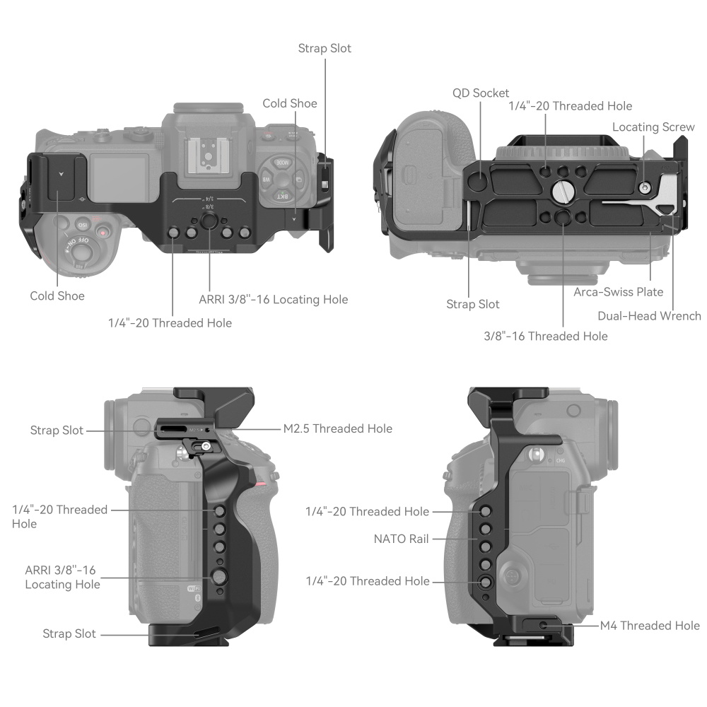 Nikon Z 8 Cage | Full Access, Arca-Swiss Quick Release