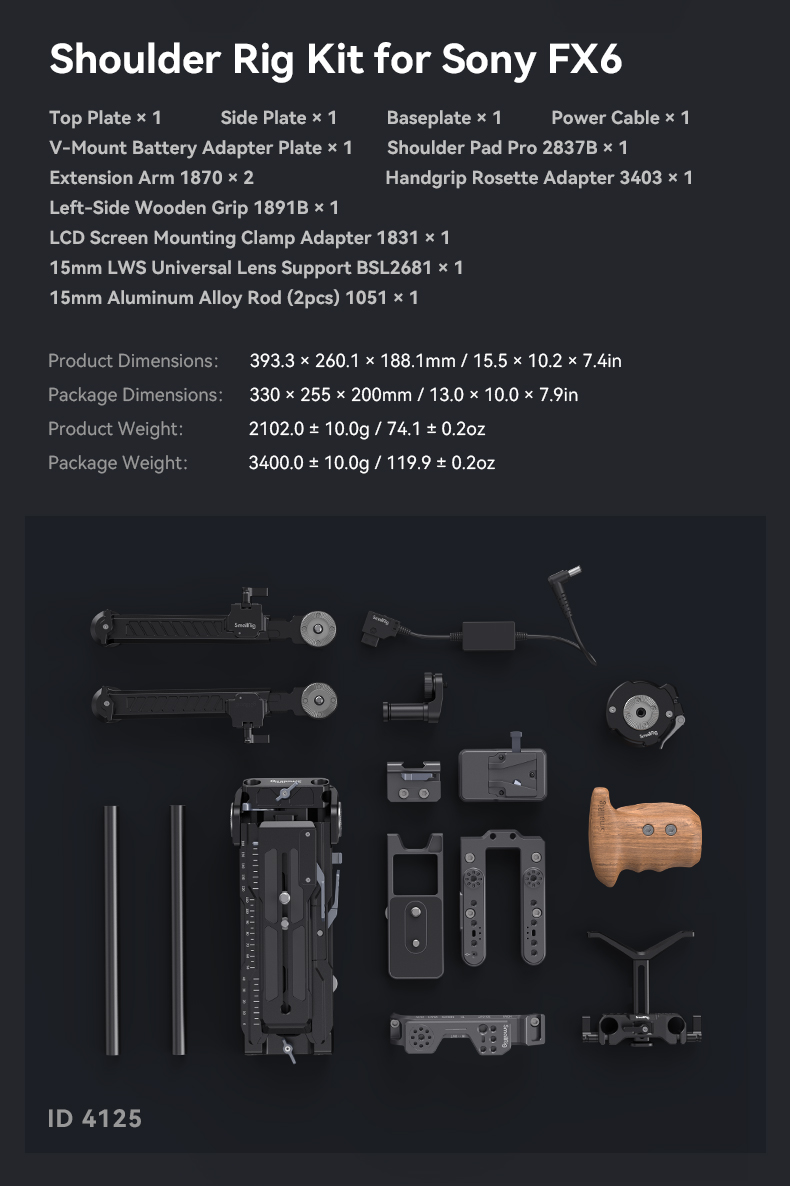 Cage Kit for Sony FX6 Cage Kit for Sony FX6
