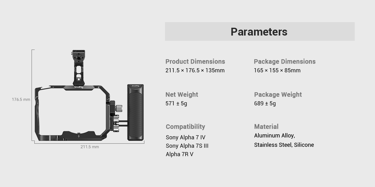 Sony A7 IV & A7S III Advanced Cage Kit | Handheld | SmallRig