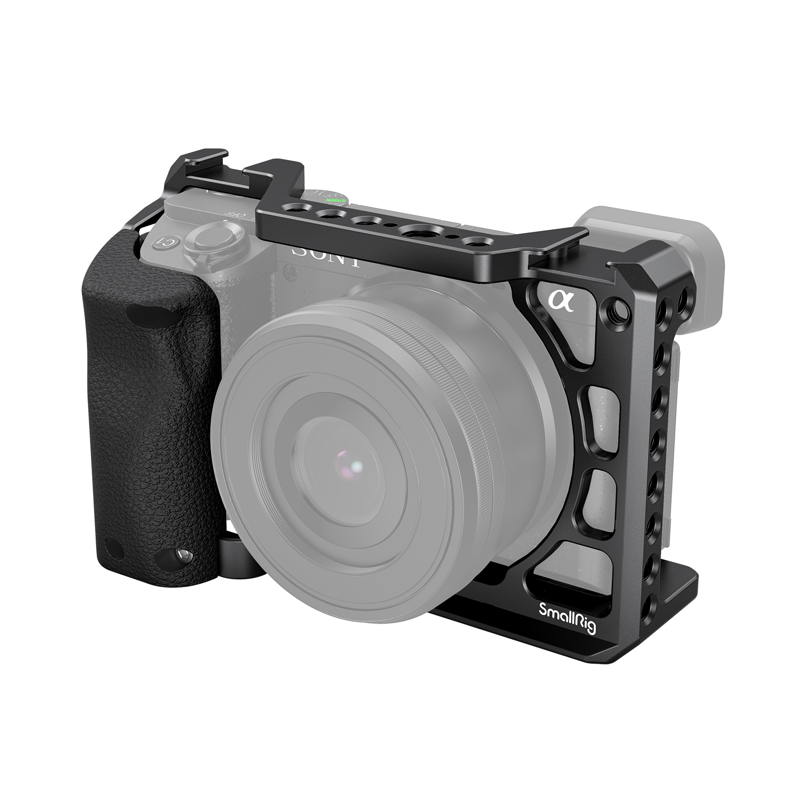 Camera Cage with Silicone Handle for Sony A6100/A6300/A6400