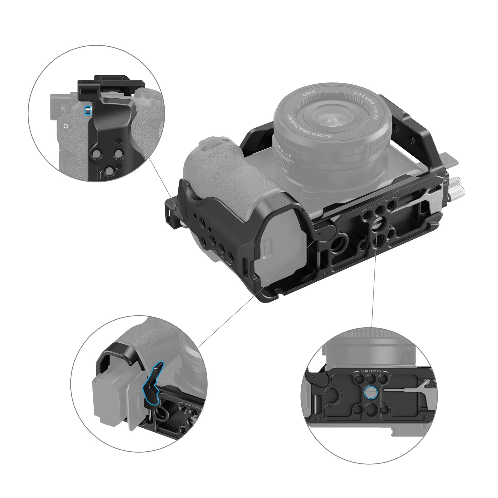 α6700 Camera Cage Kit | Arca-Swiss, Port Protection
