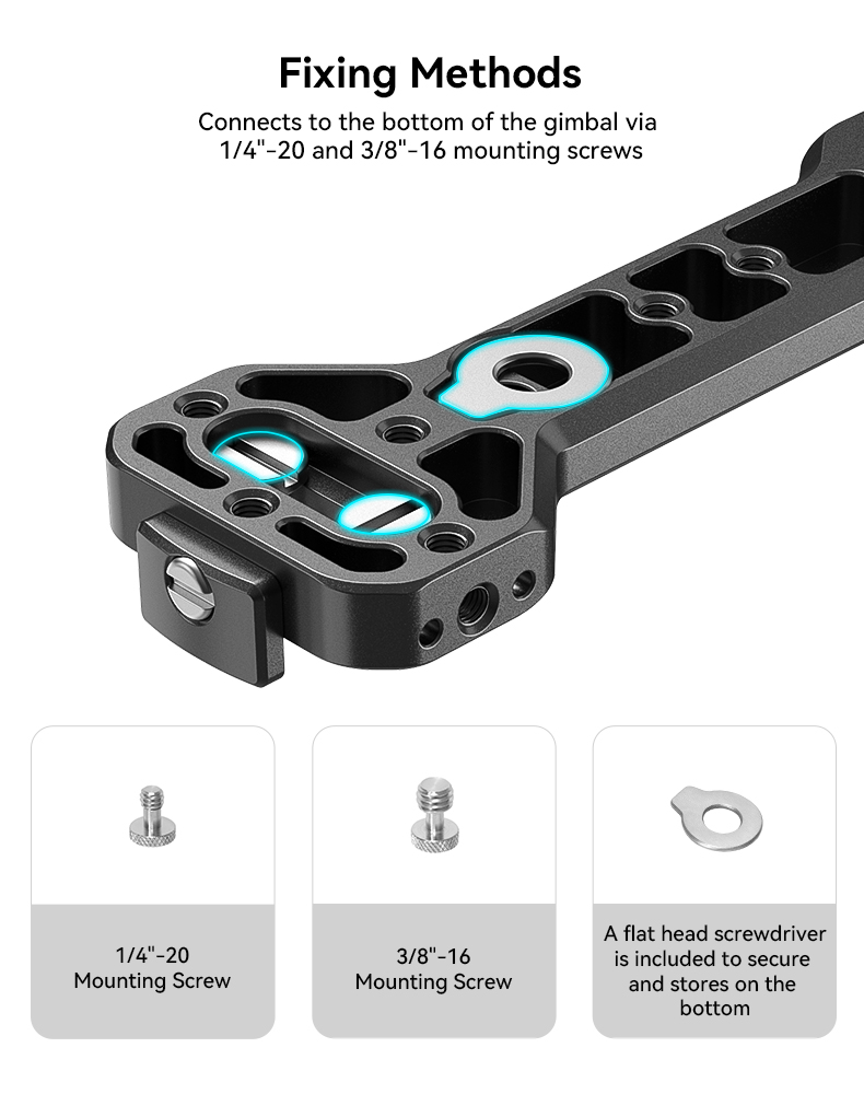Gimbal Side Handle | Foldable Anti-Twist Grip | SmallRig