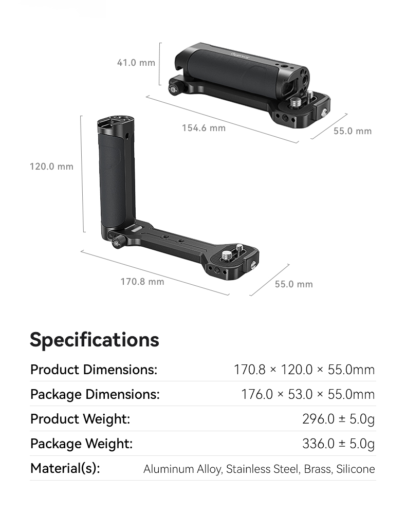 Gimbal Side Handle | Foldable Anti-Twist Grip | SmallRig