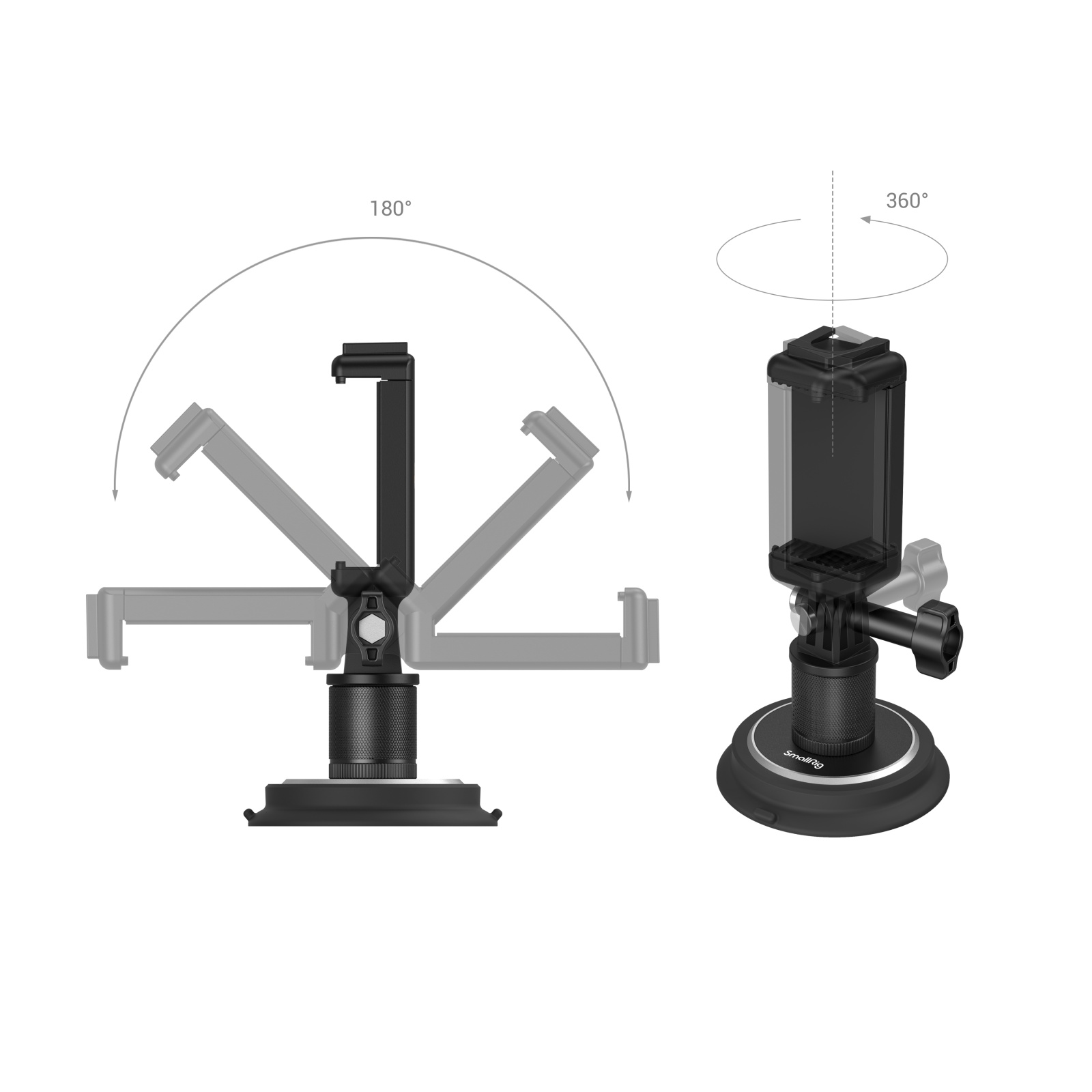 Action Camera Suction Mount | Dual-Material Grip | SmallRig