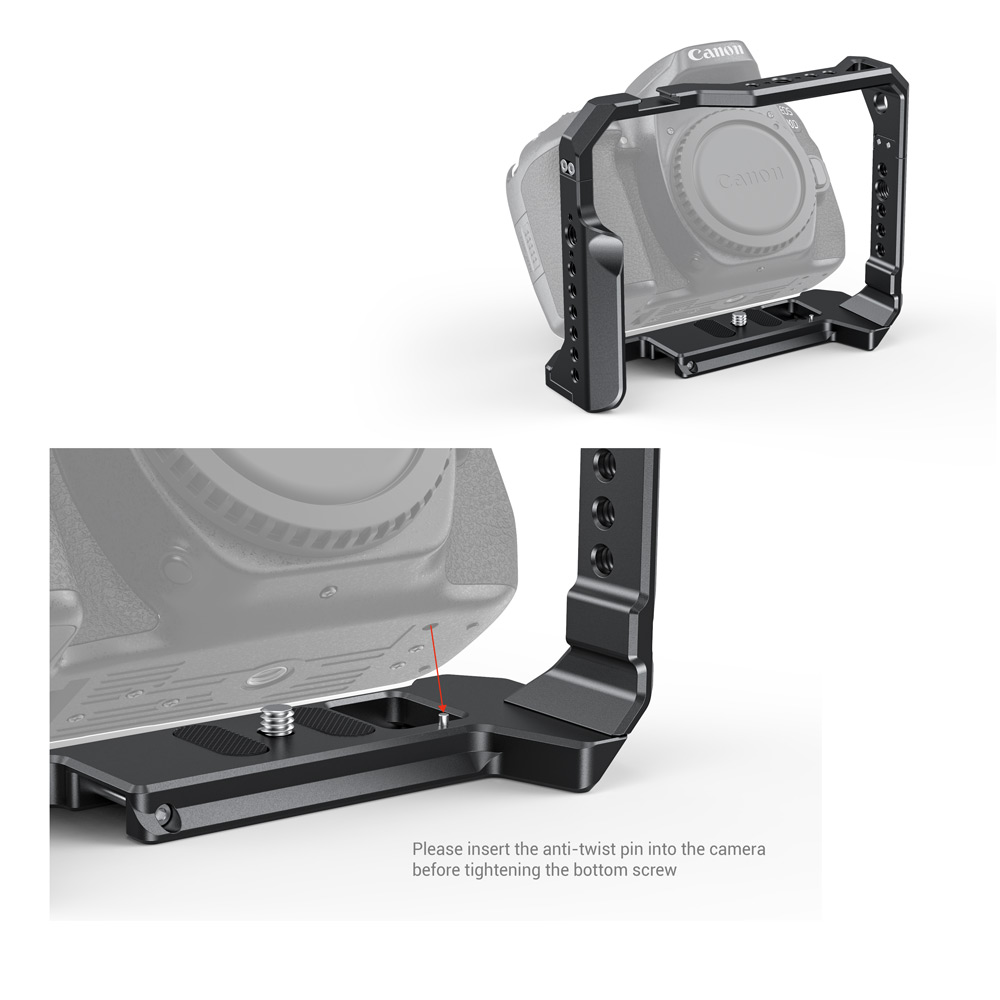 Gabbia Per Fotocamera Niceyrig Per Canon 70D / 80D / 90D, Nera