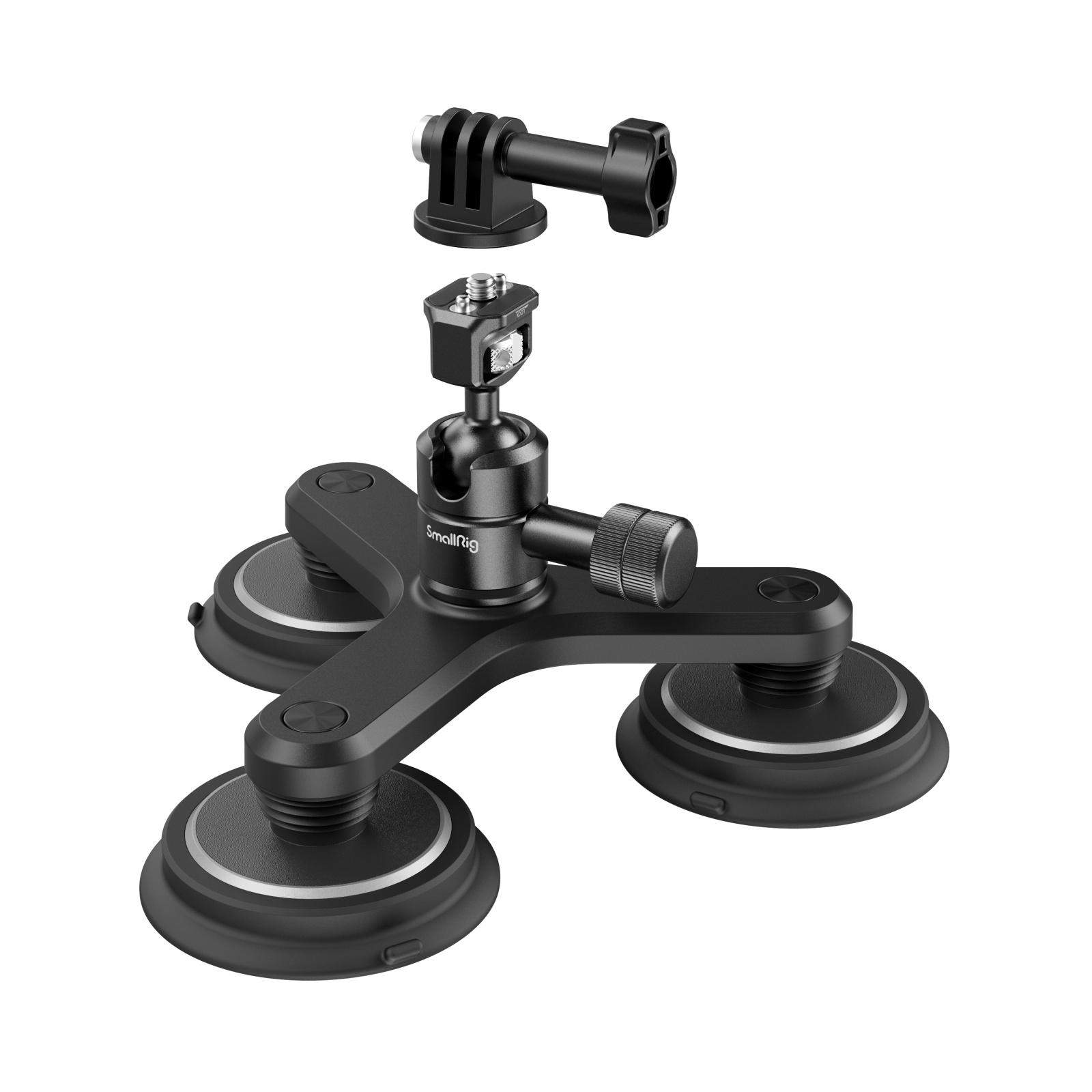 Triple Magnetic Suction Cup Mounting Support Kit for Action Cameras