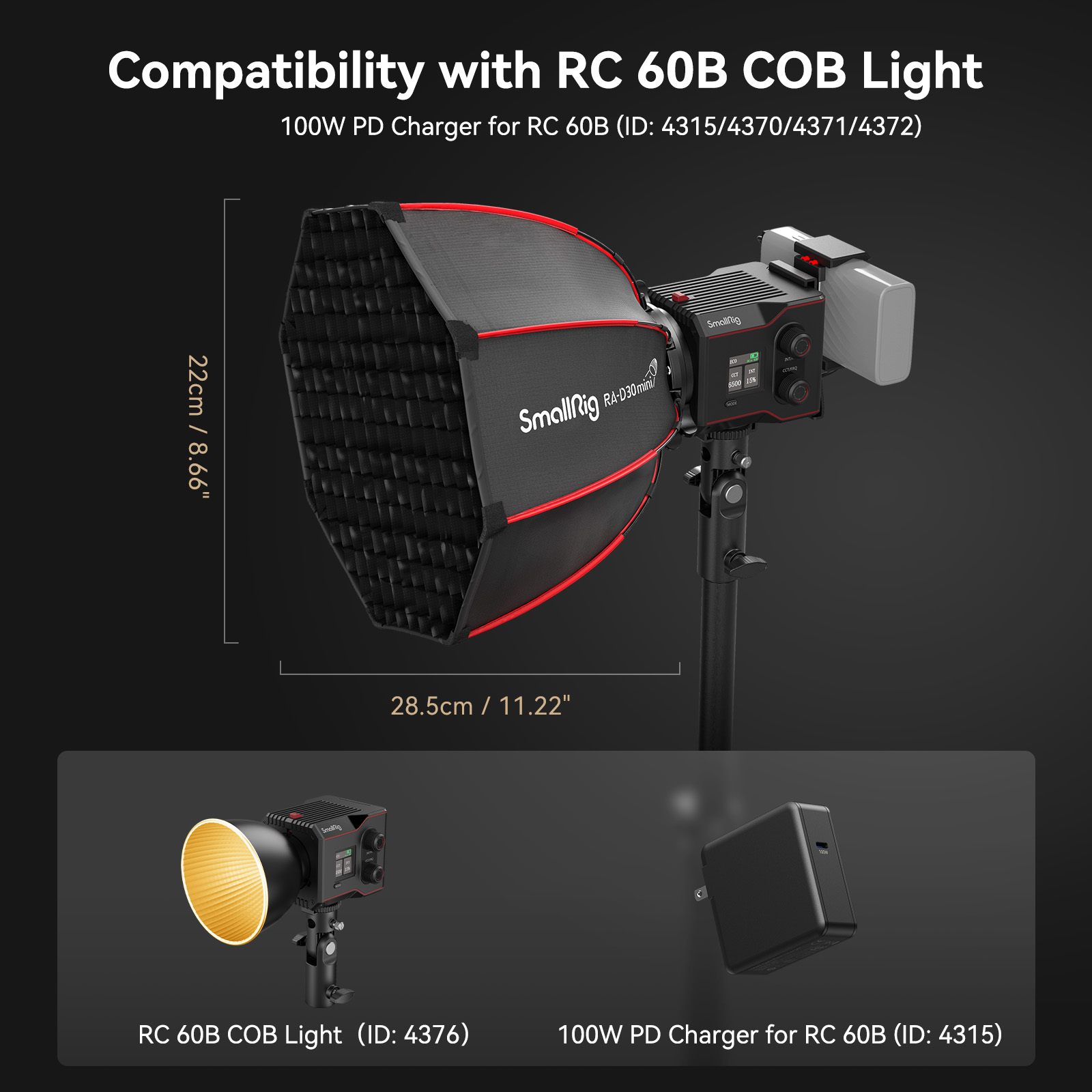 RA-D30 Mini Softbox | Quick Release Lighting | SmallRig