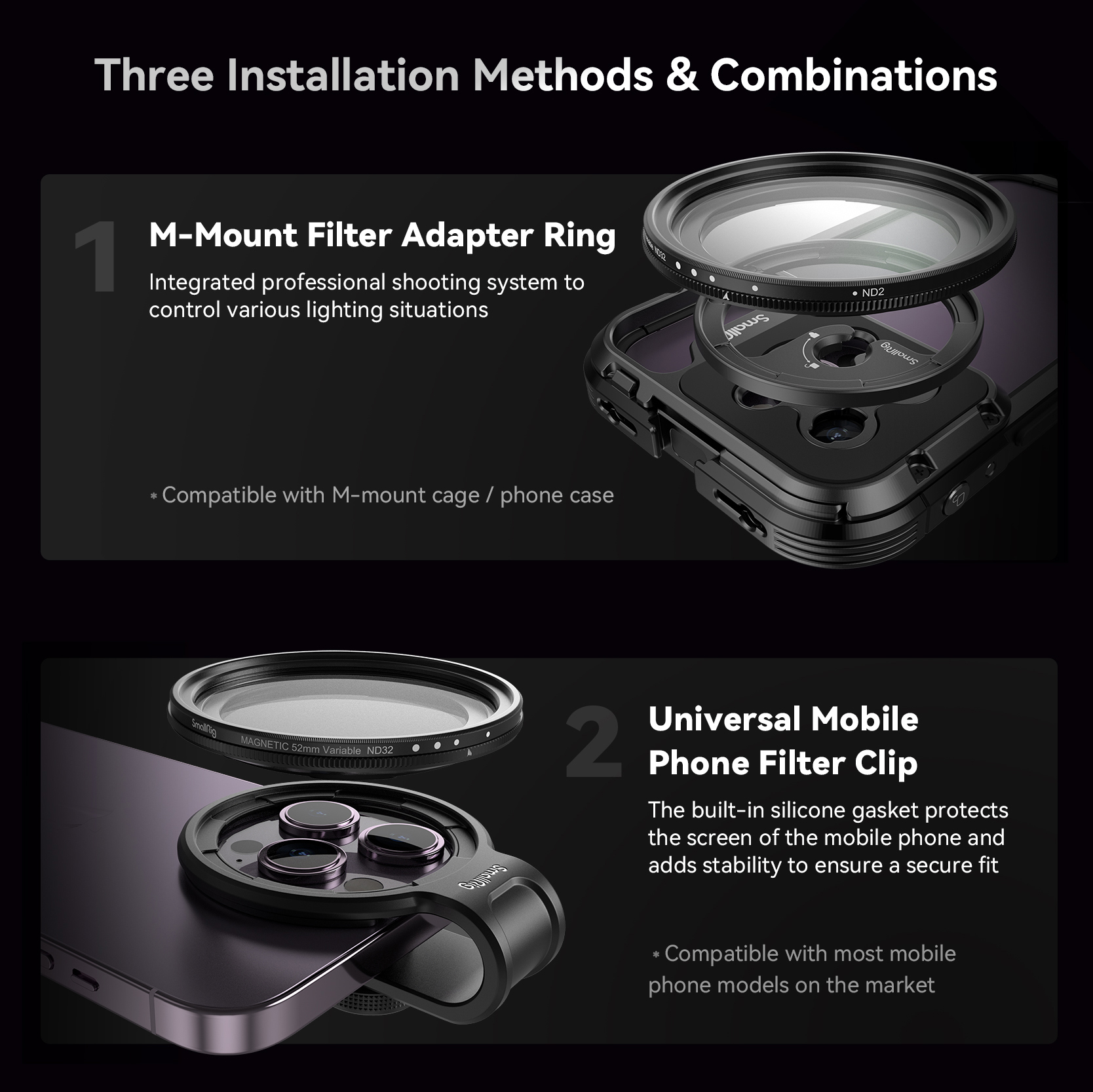 マグネット式フィルターアダプターリング（Mマウント） 52mm