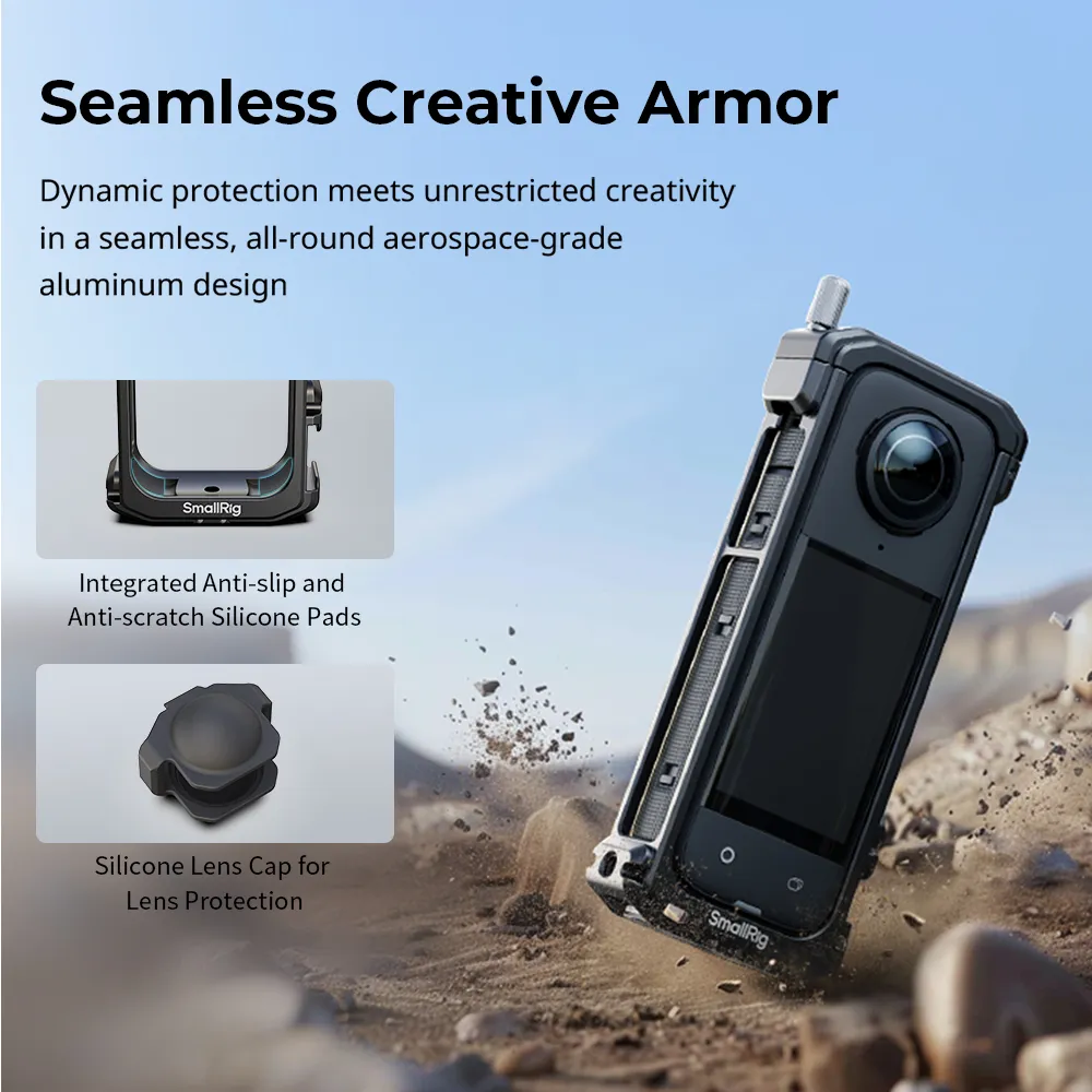 CATEGORY/Camera Cages Camera Cage for X4 | Mounting, Battery Access & Lens Guard-For Brands:Insta 360/For Models:X4/SKU:4278/