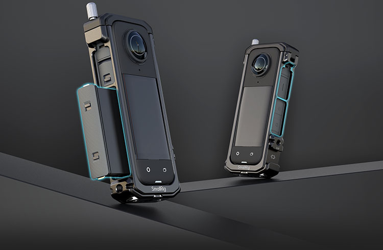 SMALLRIG Cage Per Insta360 X4, Custodia Protettiva In Alluminio Per Insta360 X4 Con Copriobiettivo In Silicone, Slitta Fredda Incorporata E Foro Filettato Antideflessione Da 1/4"-20-4278 - 5