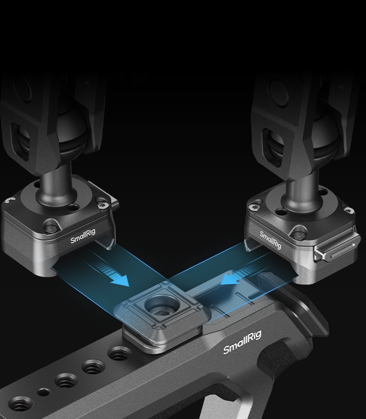 CATEGORY/Mounting Brackets/Magic Arms HawkLock H21 Quick Release Rosette Magic Arm (11")-SKU:4489/Package Weight (kg):0.36/